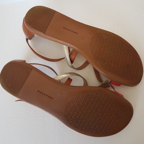 Rockport Tan Strappy Comfy Sandals Size 8 - Picture 7 of 11